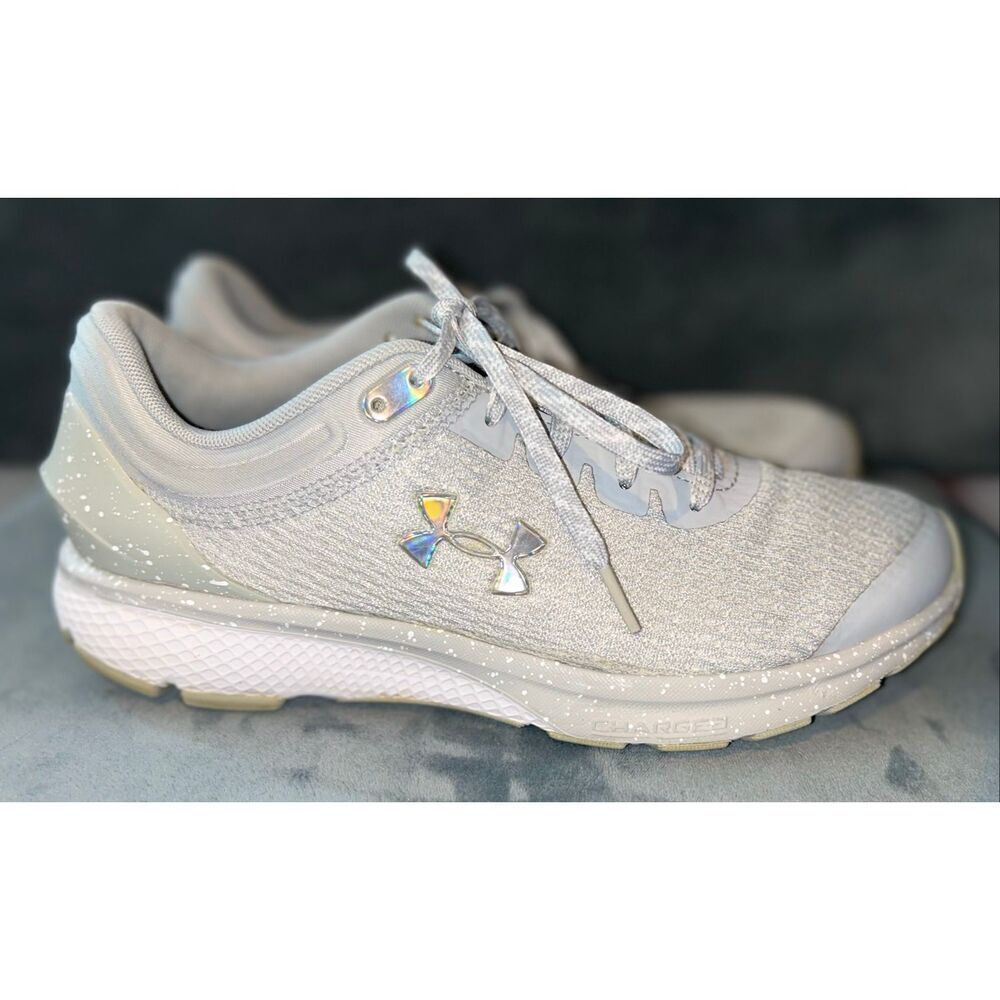 Under Armour Women's Charged Escape 3 running shoes in a gray color with iridesc